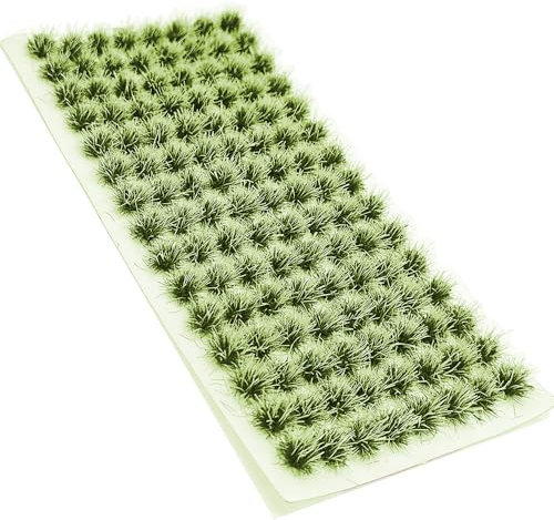 RXKFIGX 120 PCS Gras-Büschel Mini Büschel Terrain Modell Büschel Modell Gras Static Grass Kit Harz Static Scenery Modell für DIY Gaming Terrain Dekoration Zug Landschaft Eisenbahn künstliche Gras