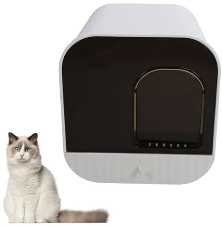 Geschlossene Katzentoilette, Große Katzentoilette mit Schublade, Streuschaufel, Kätzchentoilette für den Innenbereich, Mehrere Katzen (White)