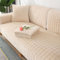 LHKXKKXX Samt Sofabezug 1 2 3 4 Sitzer, Sofaschoner Antirutsch Sofa Cover l Shape, Sofa bezug Set Sofa überzug Ecksofa Couch überwurf sofaüberwurf, Sofa überwurf Couch überzug L Form,Beige,90x70cm