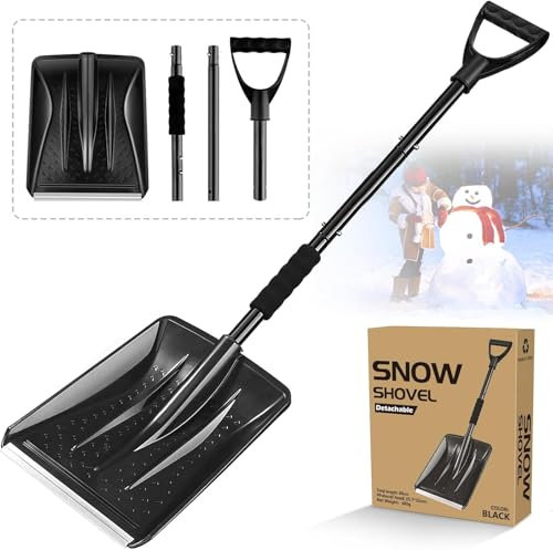 Snow Shovel, 2025 New Upgrade Lightweight Portable Adjustable Large Capacity Shovel, Telescopic Snow Shovel, Suitable for Car Lanes, Beaches, Gardens, Camping, and Emergency Situations