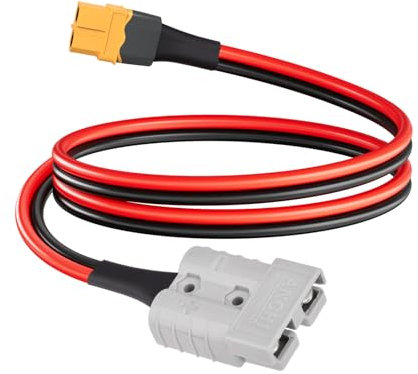 ELFCULB Anderson auf XT60 Kabel, 10AWG Anderson Stecker 50A auf XT60 Buchse Kabel für Solargenerator Wohnwagen Wohnmobil(60cm)