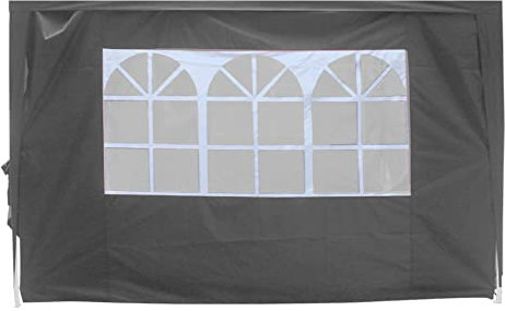 Blümme Anthracite Gazebo Side Panel with Window for 3x3M Tent,1 Piece Side Panel Wall Only (Canopy Frame Not Included)