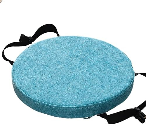 ZIBENE Sitzkissen Barhocker Rund mit Befestigung, Sitzkissen Rund 33cm für Hocker, Stuhlkissen Rund 33cm rutschfest Verdicken Gepolstertes für KüChen Hocker Waschbar Abnehmbar Rund Sitzpolster