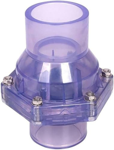 Rückschlagventil, 40 mm, 50 mm, 6,3 cm, transparentes U-PVC-Kanalisationsdesodorierungs-Rückschlagventil, Schnellverbinder für industrielle Wasserleitungen, 1 Stück (Durchmesser: Innendurchmesser 40 m