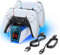 Stazione di ricarica per controller PS5, dock di ricarica a ricarica rapida 2H aggiornato per PS5 con indicatori luminosi a LED per controller DualSense for Playstation 5