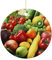 Weihnachtsbaumschmuck, frisches Gemüse, Obst, Freundschaftsschmuck, rund, Keramik, Weihnachtsbaum-Dekoration