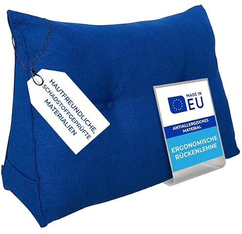 Pillows24 Rückenkissen für Bett & Sofa 120cm, abnehmbarem Bezug