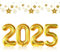 DazzJoy Silvester Deko 2025 Zahlen Luftballon Gold, 32 Zoll Happy New Year Ballon, Neujahr Folienballon für Neujahrsdeko, Silvester Dekoration, Party Zubehör