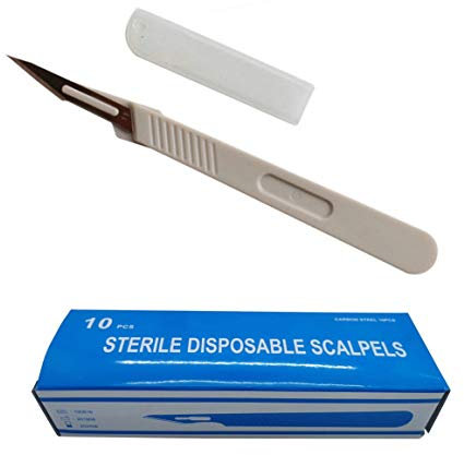 Coltello in acciaio inossidabile sterile NO.11 per dermataplaning chirurgico, anatomia del laboratorio, intaglio, coltello hobby artigianale, dissezione medica, podologia