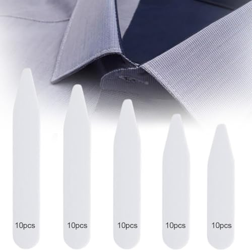 OQKAHIV 50er Set Kragenstäbchen für Herrenhemden in 5 Größen - Kragenverstärker aus Stäbchen, Hemdkragen StäBchen, Hemd KragenstäBchen, für einen perfekten Sitz des Hemdkragens, Vater oder Ehemann