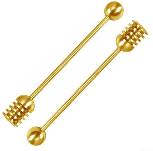 Esperienza gourmet con 304 mestoli per miele in acciaio inox per servire facilmente (2 pezzi)