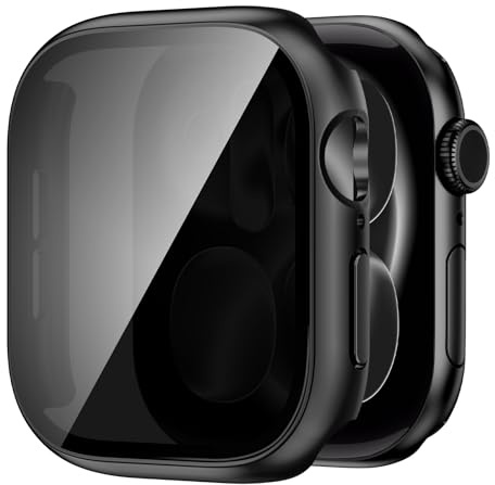 Kamita Privatsphäre Wasserdicht Hülle für Apple Watch Serie 11/10 42mm | Härte PC Bumper Case mit Anti-Spionage Hartglas Displayschutz, Stoßfest Schutz Gehäuse für iWatch11/iWatch10 42 mm
