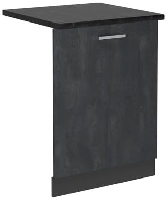 Vicco Panel Frontal del lavavajillas R-Line, Hormigón Negro, 60 cm, ET Antracita