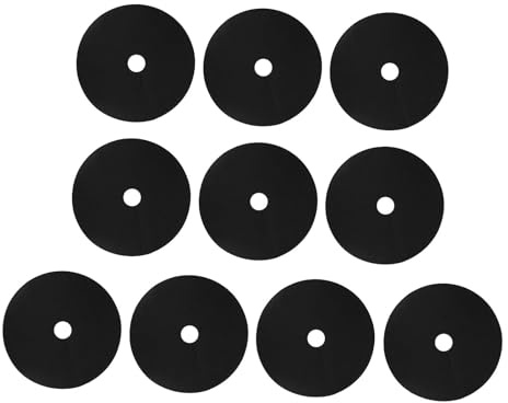 pistro 10 Stück Baum Mulch Ring Unkrautsperre Matte für Garten, 61 cm Durchmesser, schwarzer Vliesstoff, wiederverwendbarer Unkrautbekämpfungsschutz für Pflanzen und Bäume