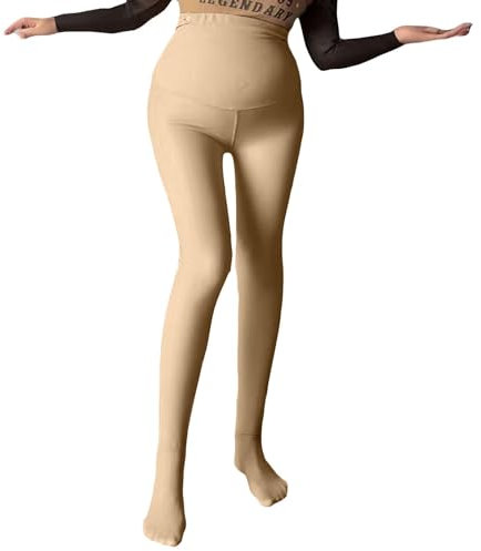 Collants porte-jarretelles pour femme - Noir - Rétro - Collants de grossesse chauds et opaques - Collants de grossesse solides - Collants thermiques - Legging thermique pour femme enceinte - Lingerie