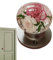 Generico Serrure de poignée de porte, poignée décorative avec motifs floraux, décoration de maison artistique avec poignées coulissantes pour intérieur extérieur appartements bâtiments