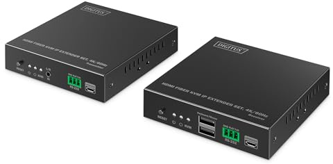 Digitus HDMI Fiber KVM IP Extender Set, 4K/60Hz