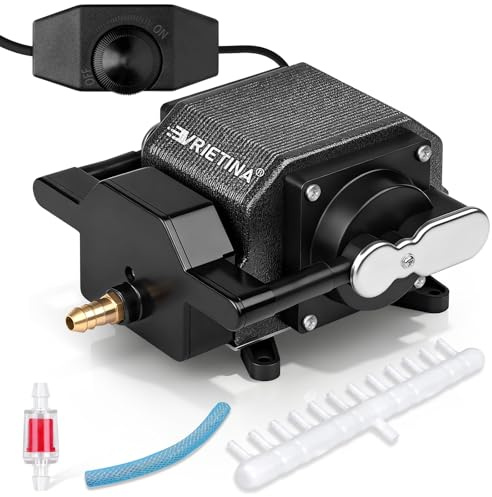 Pompa ad aria per acquario da 40 Watt con motore in rame a doppio canale, alloggiamento in alluminio, potente aeratore per laghetto, capacità massima 72 m3, portata 80 l/min, ideale per grandi acquari