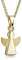 Xaana Anhänger Engel aus 333er Gelbgold incl. vergoldeter Silberkette 36-38cm AMZ0488