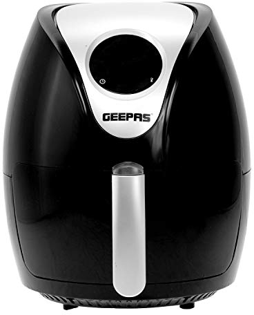 Geepas Vortex 3.5L Digital Air Fryer - 10-in-1 Convection Air Fryer with Touchscreen, 60 Minutes Timer & Non-Stick Basket - Oil Free Fat Free Toaster Oven - 2 Years Warranty, 1400W, Black