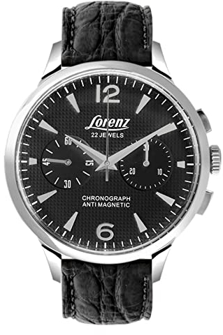 Lorenz Herren Analog Quarz Uhr mit Leder Armband 030159BB