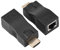 Extensor HDMI, HDMI a RJ45 Repetidor convertidor Extensor de Cable de Red, 30M HDMI a RJ45 Adaptador convertidor Extensor de Cable de Red Repetidor sobre Cat 5e/6 1080p hasta 30m Extensor.