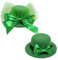 Amosfun 2Pcs St Patricks Tag Mini Zylinder Haarspangen Mini Kobold Hut Fascinator Haarspange Kleeblatt Klee Hut Tee Party Kopfbedeckung Kostümzubehör