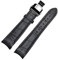Uhrenarmbänder - Curved End Herren Uhrenarmband-Bügel-echtes Leder mit Faltschließe 20mm, 21mm, 22mm, Schwarz Schwarz, 21mm