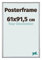 yd. Your Decoration - Bilderrahmen 61x91.5 cm - Silber Hochglanz - Posterrahmen aus Kunststoff mit Kunstglas - Klares Kunstglas - 61x91.5 Rahmen - Paris