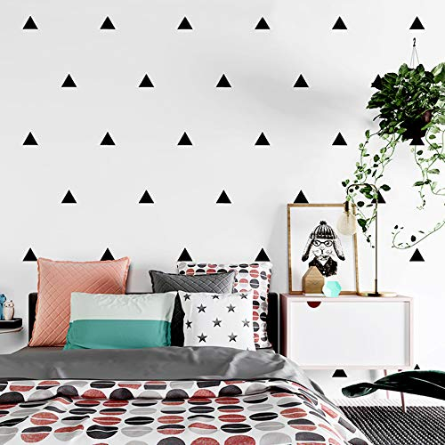 Nordic Style Modern Minimalist Pure Paper Wallpaper Geometric Black And White Triangle Pattern Living Room Bedroom Dining Room Sofa TV Background Wall Shop Decoration 1.73'W x 32.8'L Non-Pasted