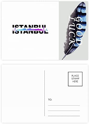 Postkarten-Set, Motiv: City Radio Istanbul Gebäude, Glücksfeder, 20 Stück