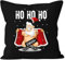 MoonWorks® Kissen-Bezug Weihnachten lustig Weihnachtsmann zensiert Bedruckt Wunschtext HoHoHo Weihnachtsdeko personalisiert schwarz Standard