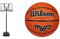 Lifetime 90001 Basketballanlage Boston Portable & Wilson Outdoor-Basketball, Rauer Untergrund, Asphalt, Granulat, Kunststoffboden, Größe 6, 8 bis 12 Jahre, MVP, Braun