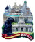 Imán para nevera Madrid España, recuerdo de viaje, decoración de nevera, calcomanía magnética 3D, pintado a mano, colección artesanal