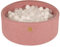MEOWBABY Piscine à Balle pour bébé en Bouclé – Piscine à balles 90x30cm Douce avec 200 balles – Piscine a Balle Enfant, Rosa