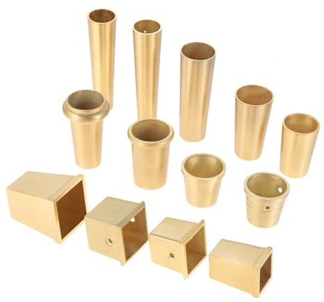 ZALINA Laiton Cuivre Pieds de Meubles Ferrures de Meubles Couverture Or Chaise Pieds Protection Canapé Jambe Tube Métal Tasse Meubles Pied Pointe Capuchon 2 Pièces (Couleur : 5)