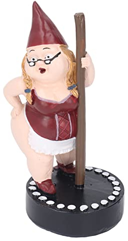Firlar Pole Dance Zwerg-Statue, Gartenzwerg-Statuen, für Terrasse, Garten, Hof, Dekorative, Lebensechte Harz-Pole-Tanz-Zwerg, Sammlerfigur, Zwergfigur