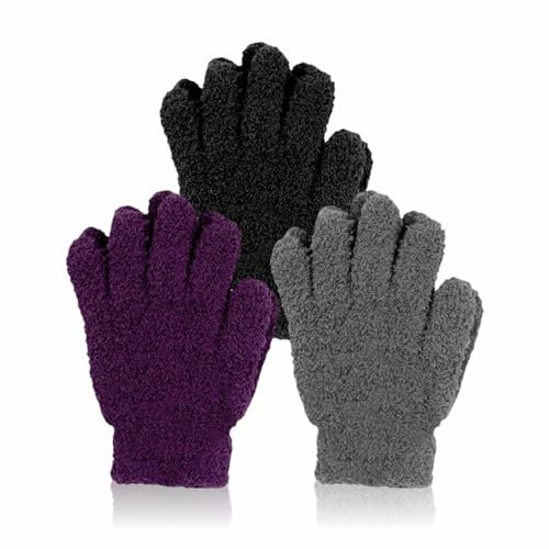 Ladies Winter Gloves Stylish Woolen Knit Thermal Mittens Lightweight, Windproof & Reusable Soft Elastane & Polyester One Size Fits All Heavy Duty Cold Weather Gloves for Women Assorted Colours 1pc