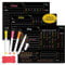 Magnetic Chart Set for Multiple Kids & Adults - Fine Tip Markers - Dry Erase Refrigerator Boards - Reward Good Behaviour & Responsibility - Organise the Family (Black)