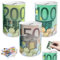 YOUYIKE 3 Stück Spardose, 10 x 7.5 cm Metall Eurospardose, 50/100/200 Euro Geldspardose, Sparbüchse Sparen Geldschein Banknote Metall Geschenkidee