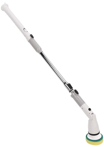 Fregadora giratoria eléctrica, Cepillo de Limpieza eléctrico inalámbrico de 320 RPM con 4 Cabezales de Cepillo de Limpieza reemplazables para baño, Piso, azulejo (Enchufe de la UE)