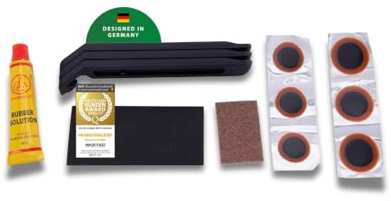 CONTEC Fahrrad-Flickzeug-Set Patch.it, Flickset für Reifen & Schlauch, Reparatur, Reparaturset, Selbstklebend, Reifenheber Pannen Hilfe für unterwegs