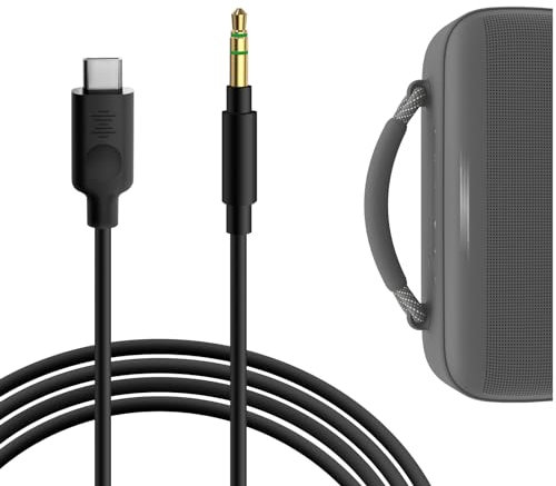 GEEKRIA Câble USB-C numérique vers audio compatible avec Bose SoundLink Max,SoundLink Revolve+,JBL GO2,Clip 3,Charge4, Sony ULT Field 7,câble SRS-XG300,cordon audio de type C de remplacement(1,7 m)
