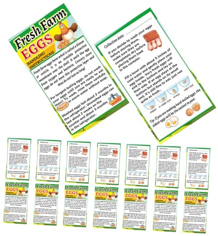 BUGUUYO 250 Stück Farm Fresh Handhabungsanweisungen Anleitung Zur Hühnerlagerung
