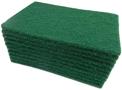 Healvian 10 Pezzi paglietta verde spugne abrasive spugnetta per lavare i piatti spugna per la pulizia spugna lavapiatti spugnetta abrasiva riutilizzabile spugnetta abrasiva resistente Green