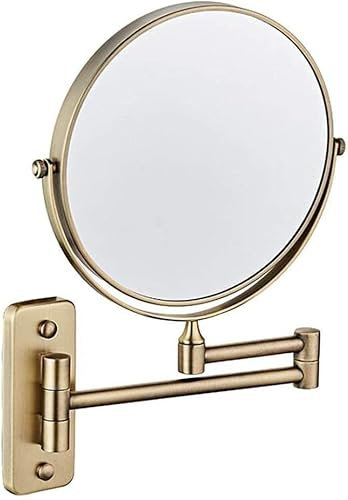 ZXXDSMYF Vanity Mirror Makeup Mirror Wall Mount, Bathroom Mirror 8inch Cosmetic Mirror 360 Rotating Double Sided Extendable Shaving in Bedroom