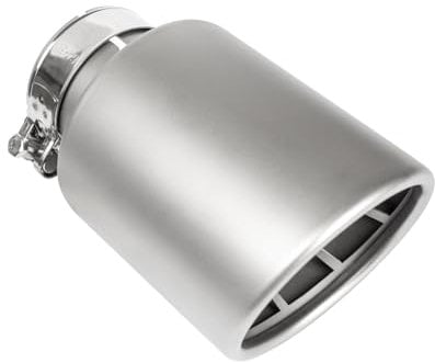 Krtopo La Punta Del Silenciador Del Tubo De Escape Del Automóvil Es Adecuada Para La Garganta Final Modificada Del Tubo De Escape De Acero Inoxidable De 2,5 Pulgadas (63 Mm) (Plata)