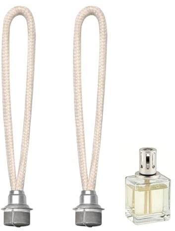 Wenyue 2 Stück Standard Ersatzdocht mit Brenner, Duftlampe Docht, Brenner Katalytische Lampe Ersatz Docht,Brenner Diffusor Aromatherapie Heim Dekoration zur Verbesserung der Raumluft, 18.5cm (Silber)