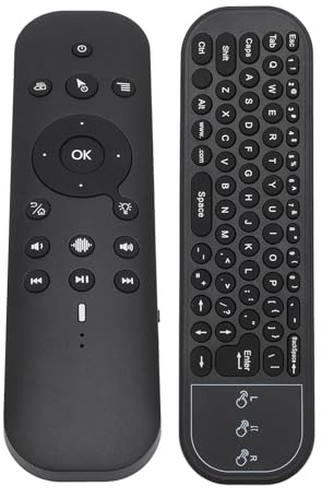 SUNGOOYUE Air Remote Mouse, Bluetooth 5.0 2.4G Wireless Dual Mode Voice Control with 6 Axle Gyroscope and Backlit Keyboard, for PC TV Box Laptop