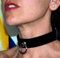 Terginum Abschließbares PREMIUM BDSM Halsband Halsfessel Fessel mit Ring der O Leder schwarz Bondage HANDARBEIT Gr. L/XL Unisex